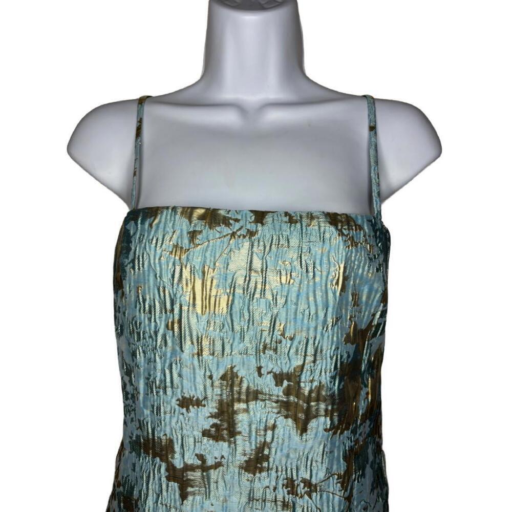 NWT Lulu's Women's Sz M Blue Hoco Mini Dress w/ Metallic Detail (1583) - Picture 3 of 5